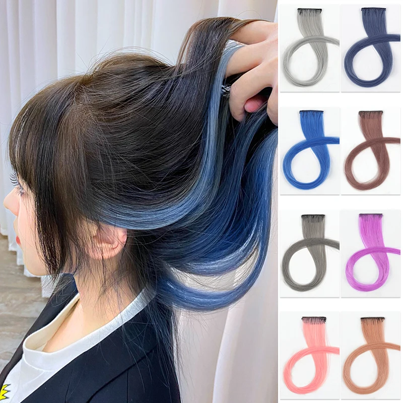 

Colorful Synthetic Wig Hair Natural Simulation Human Hair Accessories Lisa Same Style Hanging Ears Dyed Medium Long Hairpins