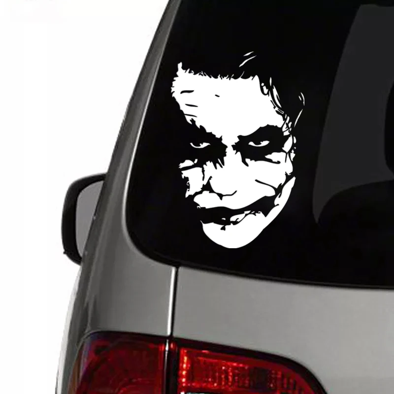 

Лидер продаж, забавная Автомобильная наклейка Joker Face KK, виниловые наклейки для мотоцикла, искусственный ПВХ, 20 см X 14 см