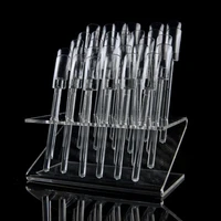 transparent 32 tips pop sticks for nail art clear tips display stand nail polish practice training tools
