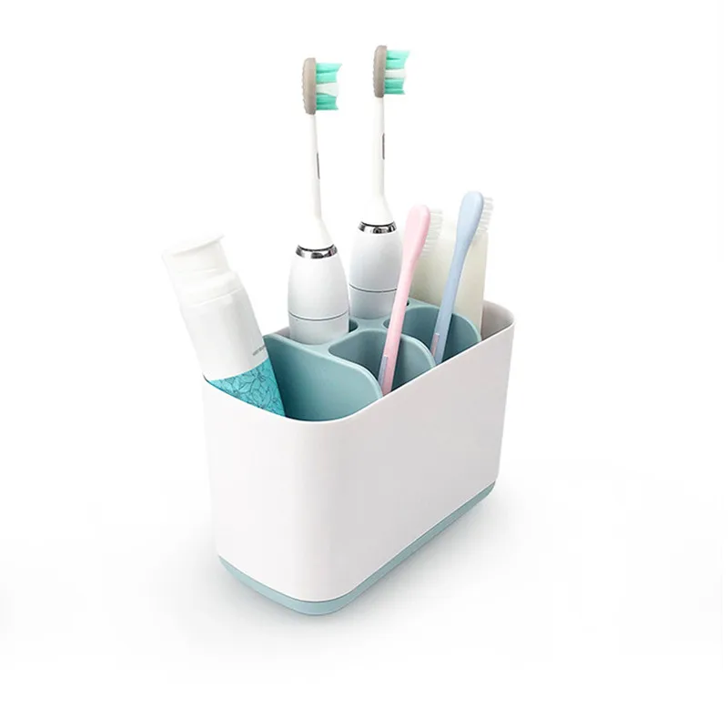 

Toothbrush Holder Case Organizer Toothpaste Holder Storage Shelf Plastic Containers Baskets Bathroom Shelf Storage Box