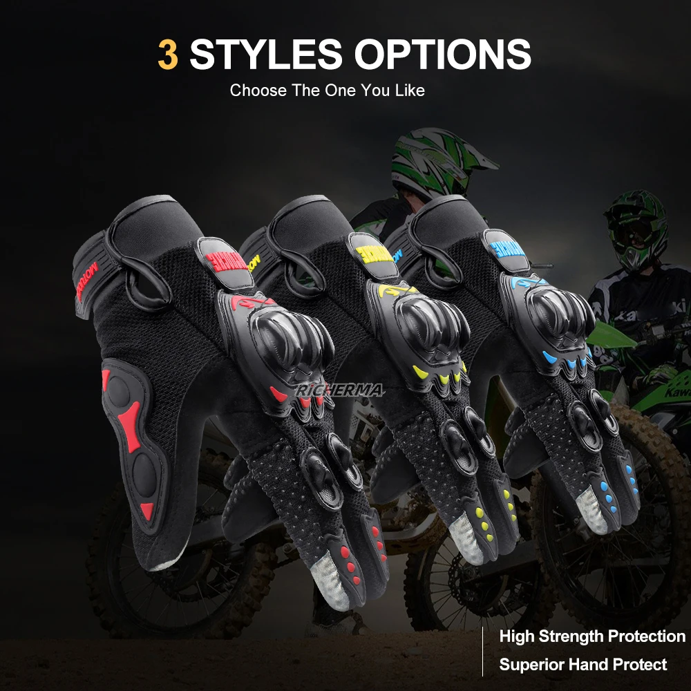 Летние спортивные перчатки для мотокросса с сенсорным экраном мотоциклетные