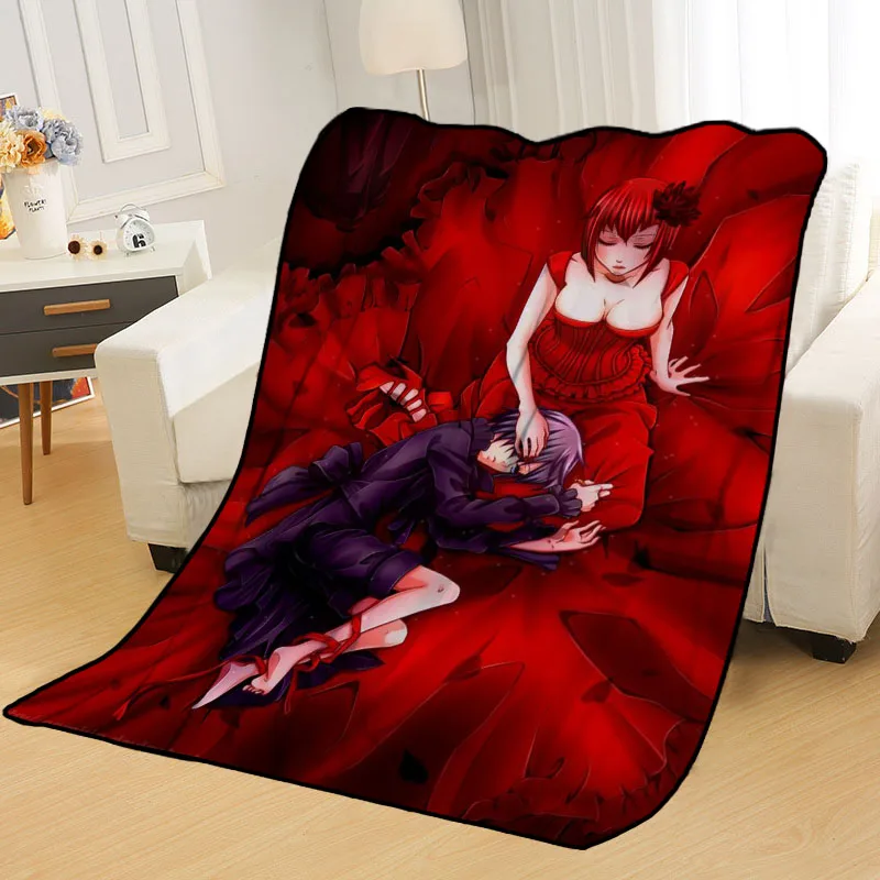 ?? ベッド用カスタムkroshitsujiブランケットスローブランケットソフトブランケットサマーアニメブランケットトラベルブランケット