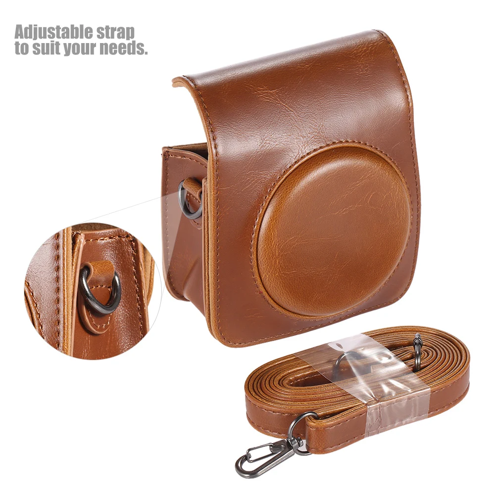 Классическая винтажная кожаная сумка для камеры защитный чехол Fujifilm Instax Mini 8 + 9 s