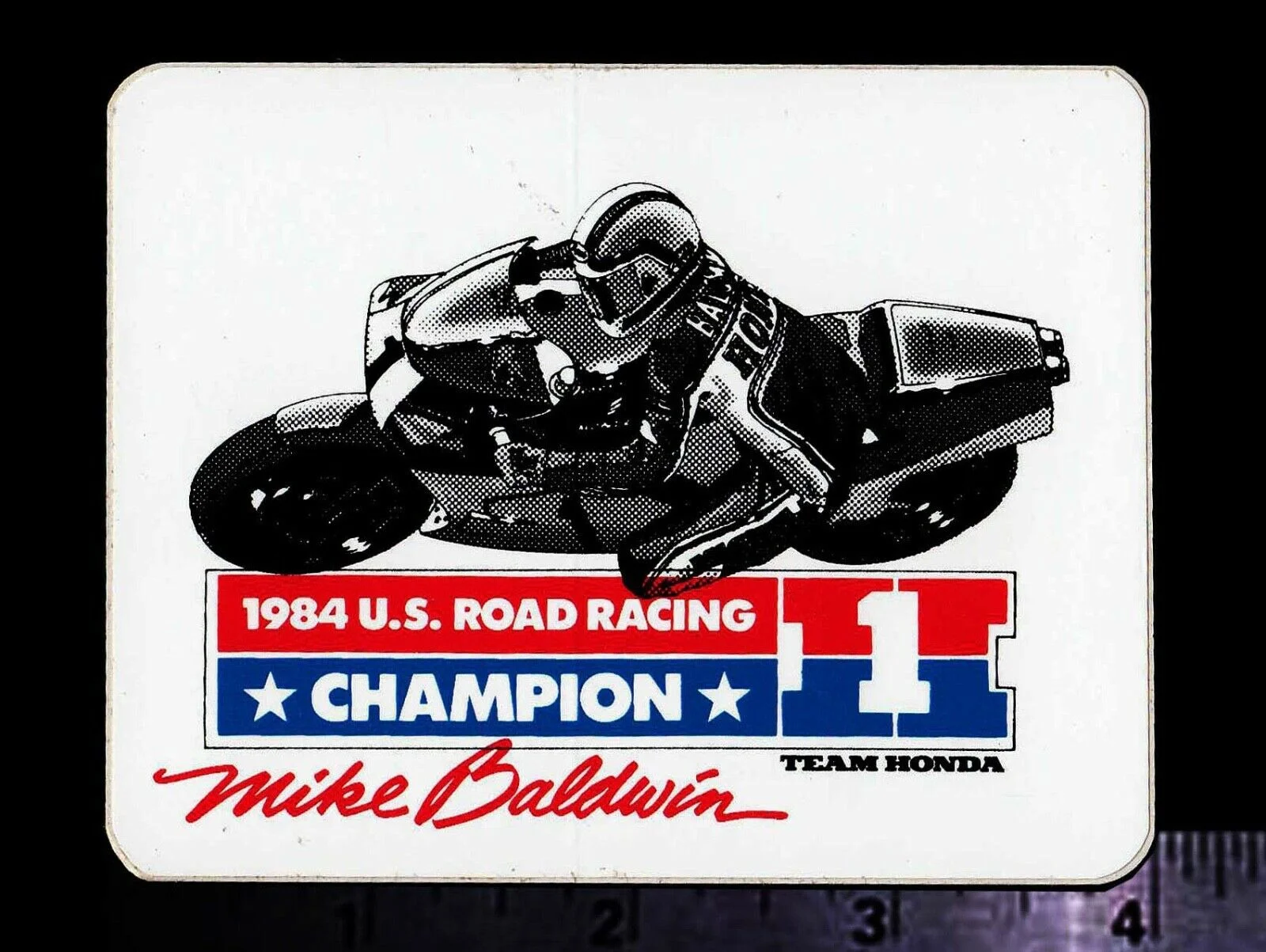 Наклейка на мотоцикл для x2 HONDA Mike Болдуин 1984 U.S. Road Racing Champion Vtg|Наклейки автомобиль|
