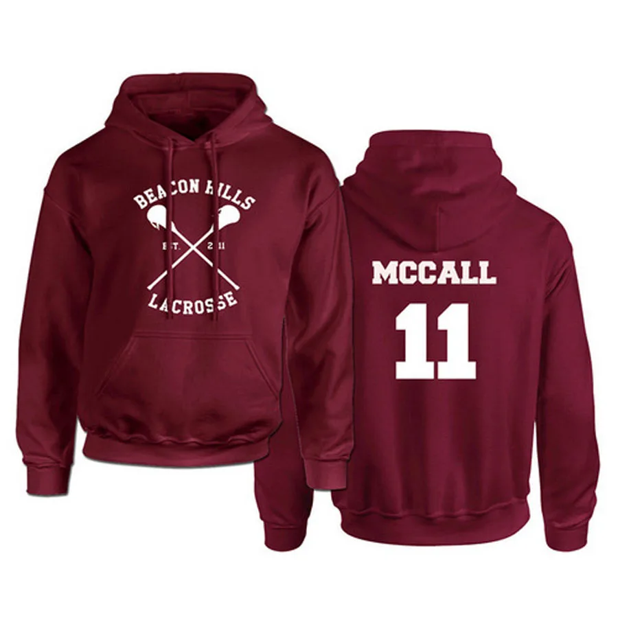 Men Women Streetwear Teen Wolf Stilinski 24 Lahey McCall Hoodie Sweatshirts Pullovers Red Hooded Harajuku Clothes | Мужская одежда