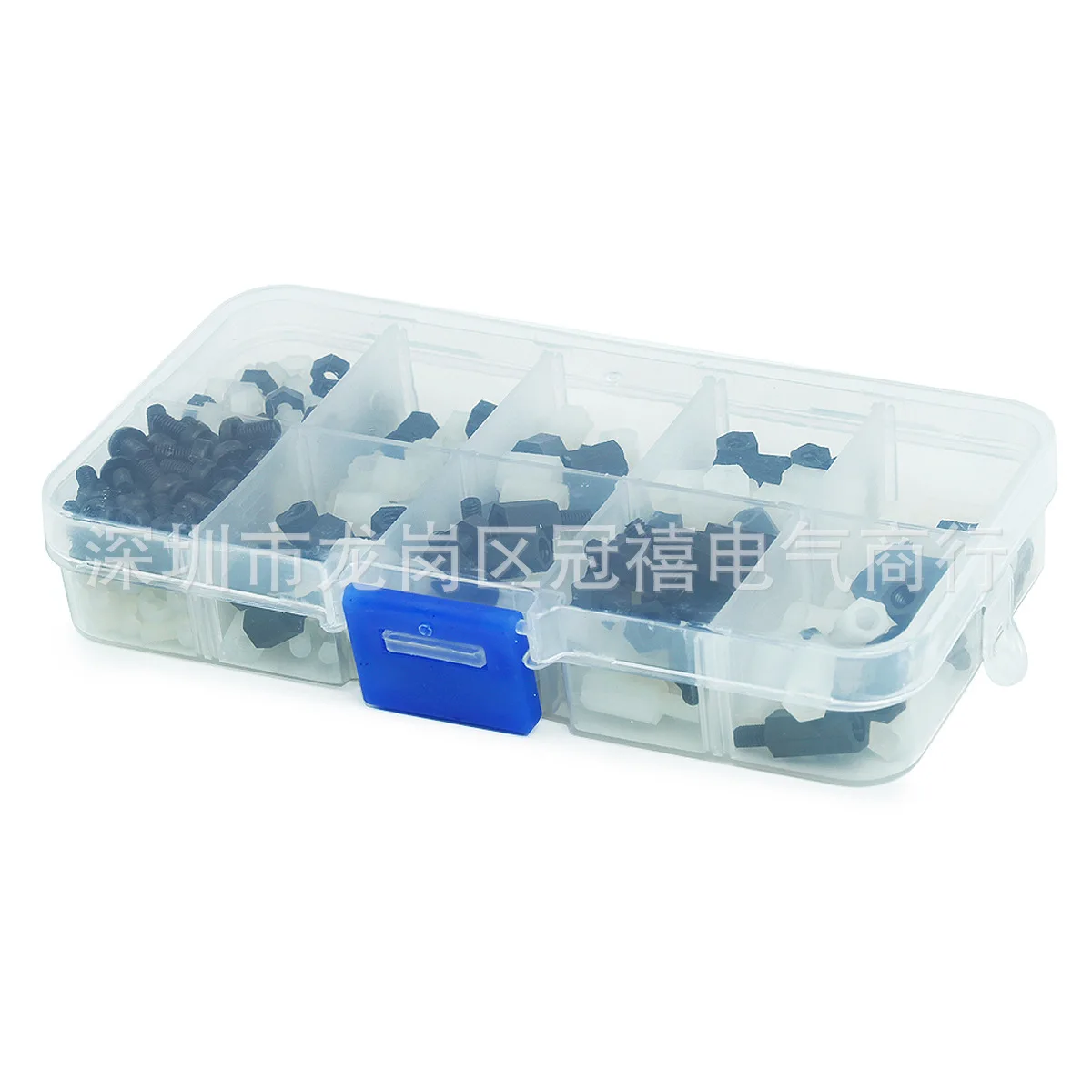 300 шт. черный/белый нейлоновый винт шестигранный держатель плоская головка