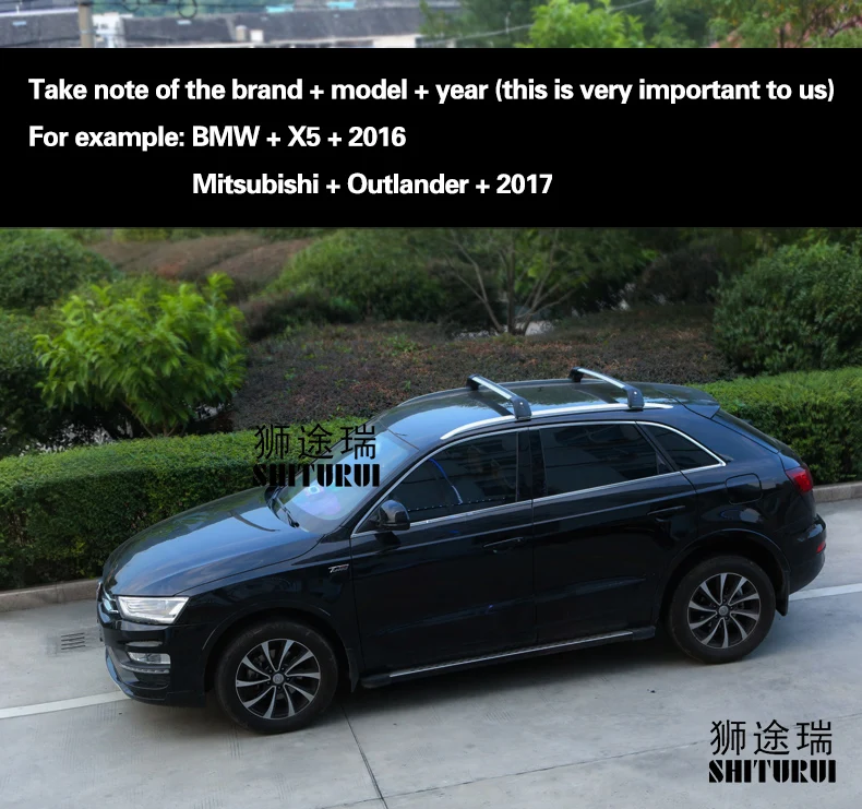 SHITURUI 2 шт. кровельные рейки для Volvo XC90 2014 2020 256 боковые из алюминиевого сплава