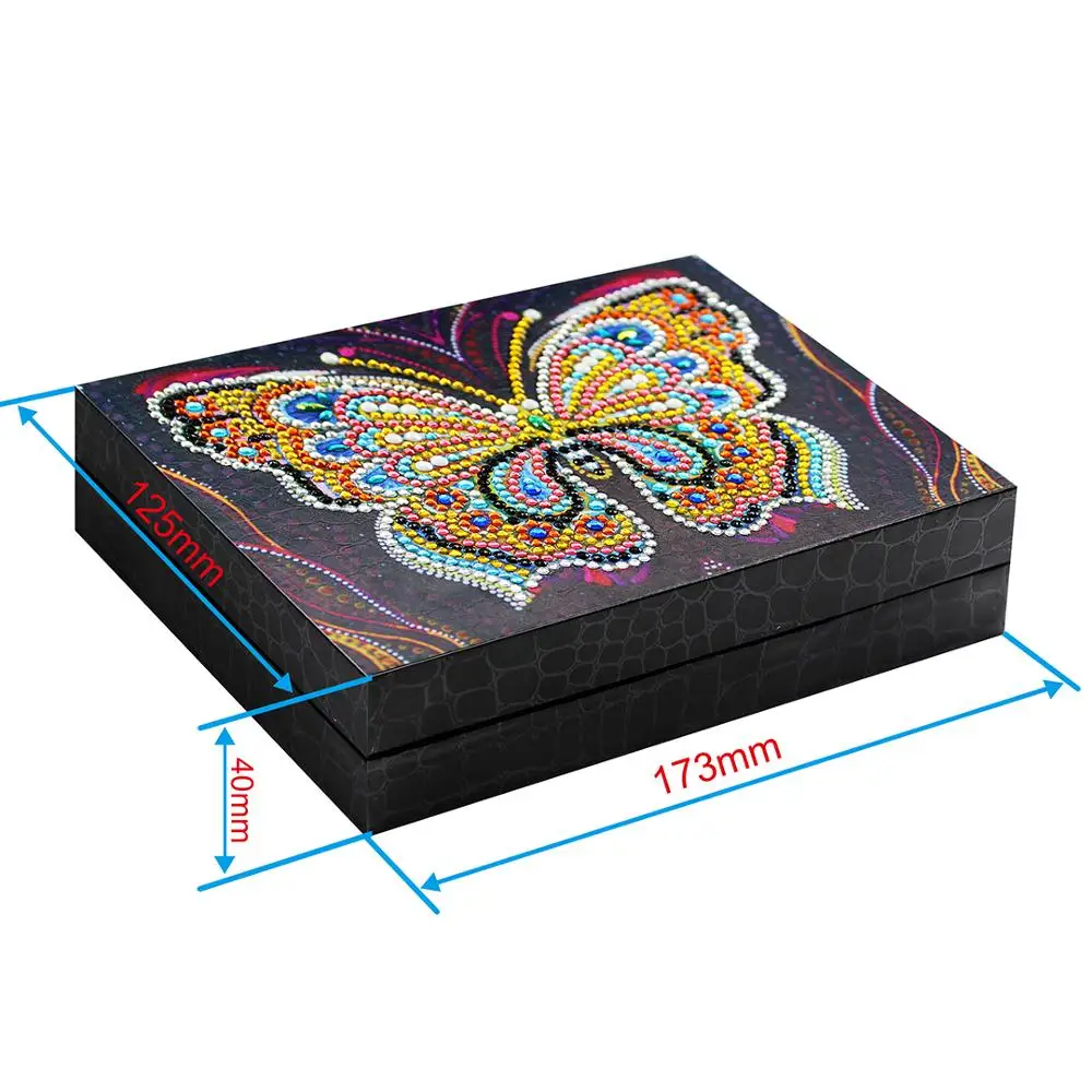 Butterfly 5D Diamond Painting Kit Jewelry Box Mosaic Embroidery Cross Stitch Girl Gift For Storage Home Decor | Дом и сад