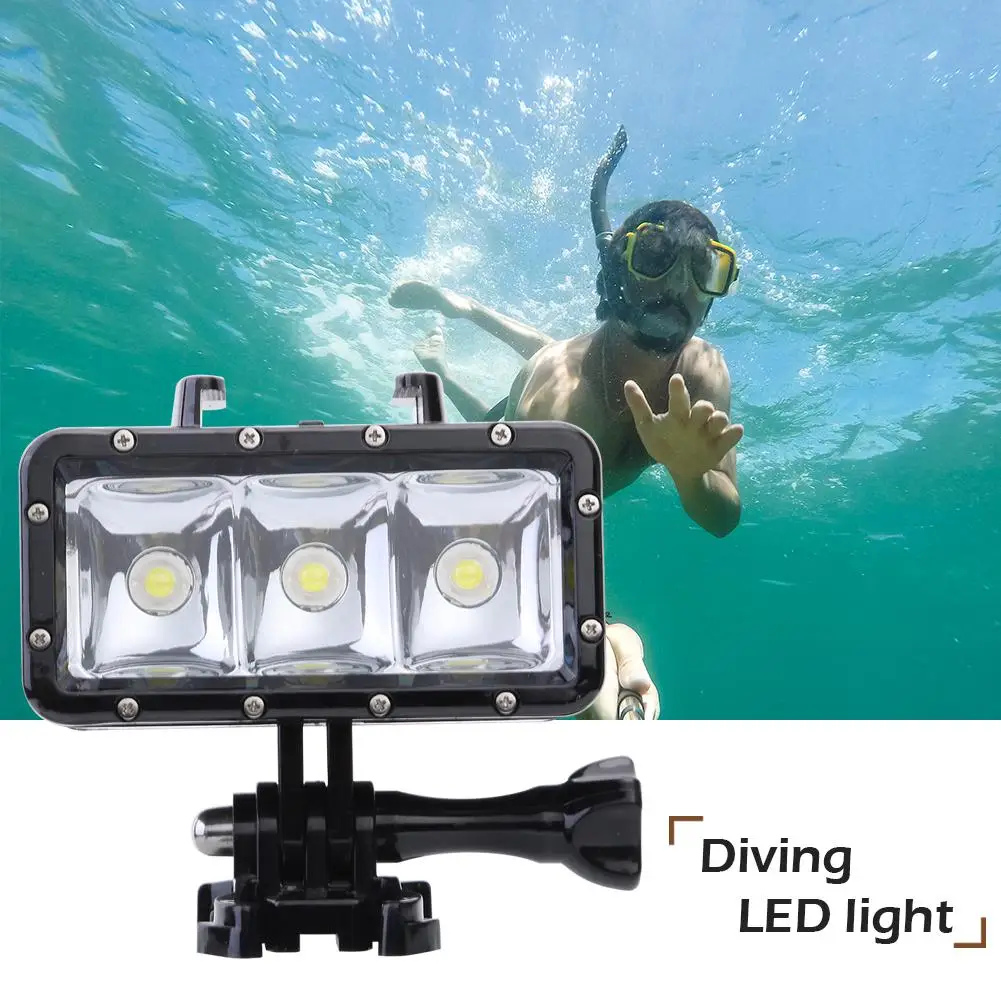 Ярсветильник свет для подводной съемки 30 м GoPro SJCAM Camera Hero использование с