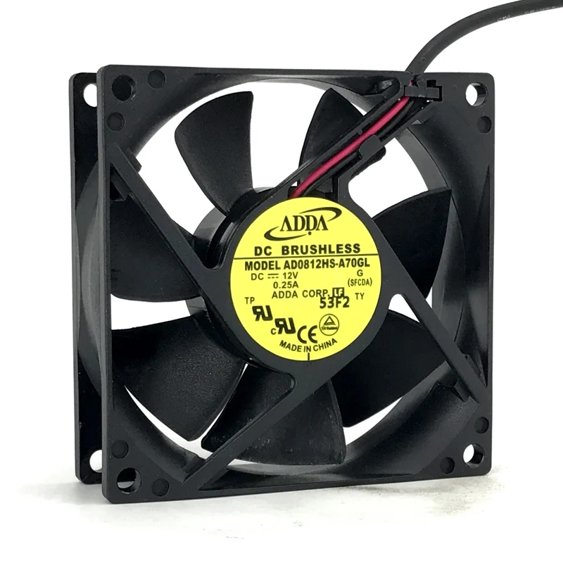 Новый оригинальный 8025 DC12V 0.25A AD0812HS A70GL 8 см шасси мощность немой вентилятор