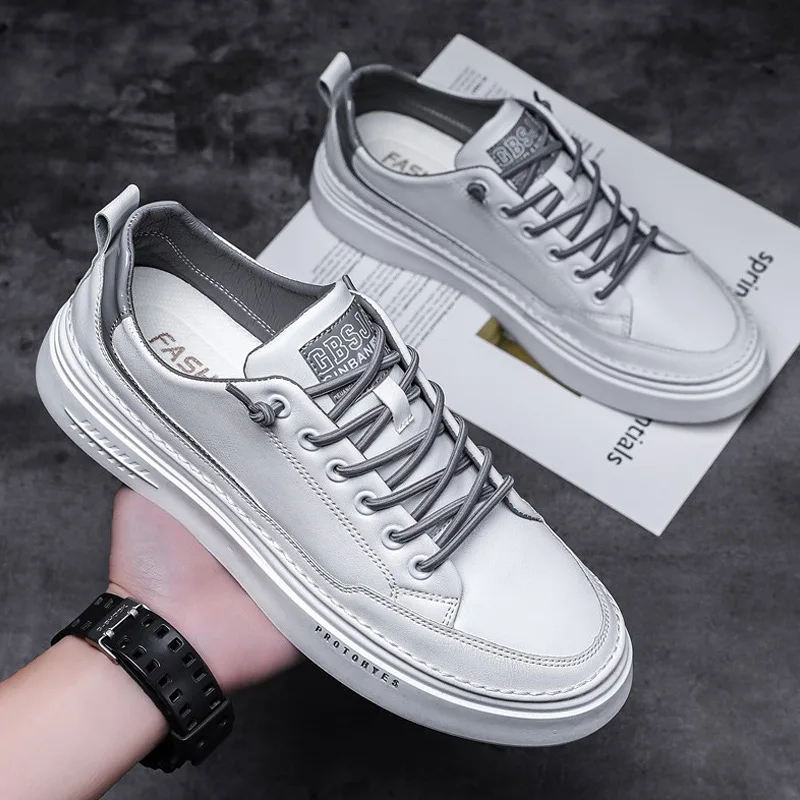 

Men's Shoes 2021 Spring New Trend Shoes Korean Trend Leather Shoes Men's Sports Shoes White Summer Casual Shoes