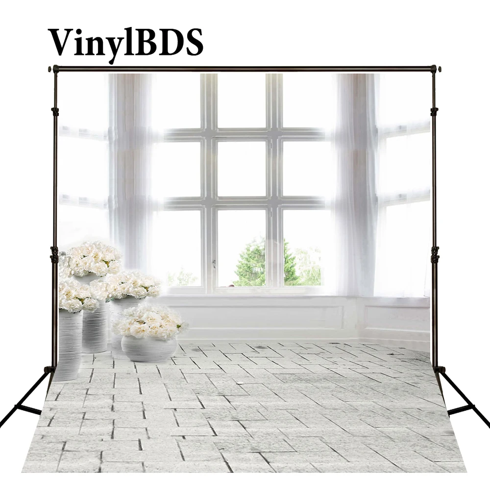 

KATE свадебный фон с твердым кирпичным полом белый деревянный и цветочный фон для фотосъемки свадьбы