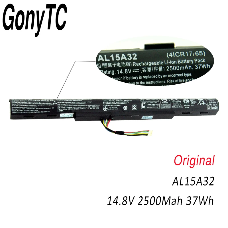 Оригинальный AL15A32 ноутбук Батарея для Acer Aspire Nautilus E5 422G 472 473 473G 522 522G 532 532T 573G