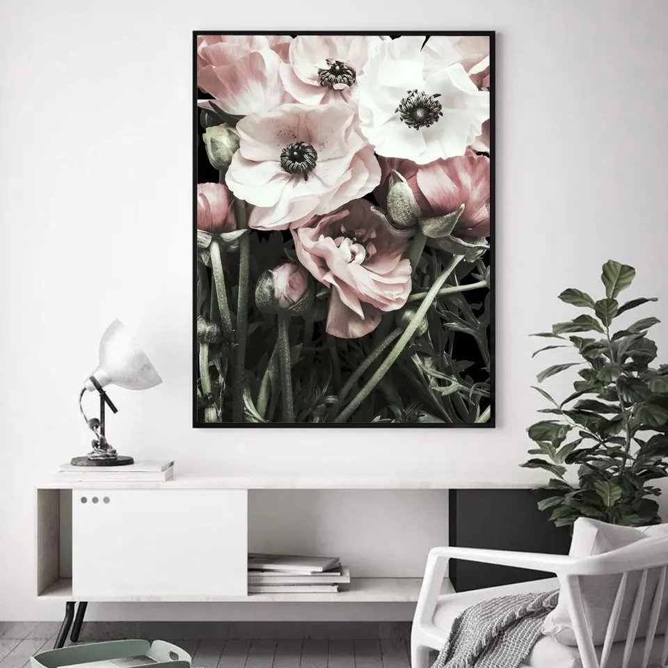 

Small Daisy Flowers Wall Art Canvas Paintings Modern Abstract Minimalist Print Wall Pictures For Living Room Home Decor Unframed