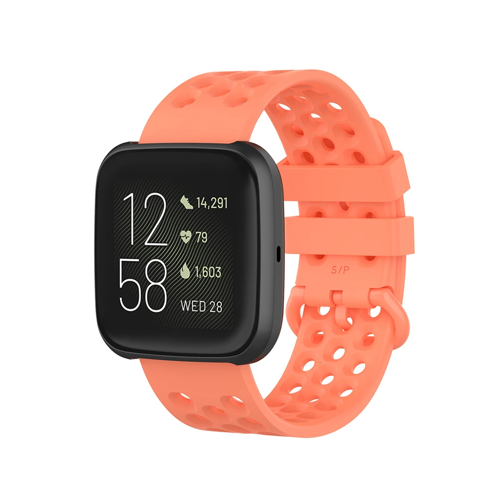 Сменный ремешок для Fitbit Versa 2, мягкий силиконовый водонепроницаемый ремешок на запястье, спортивные аксессуары, ремешок для Fitbit Versa/Versa 2, ремешок