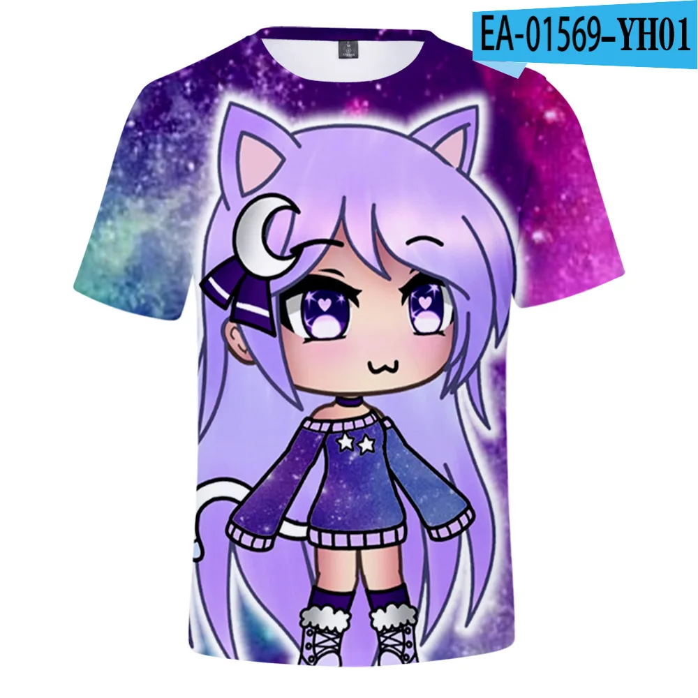 

Anime Clothes Gacha Life Tshirt Summer Casual Children's T-shirts Women Short Sleeve 3D Tops Gacha Life Manga Tee Oversized