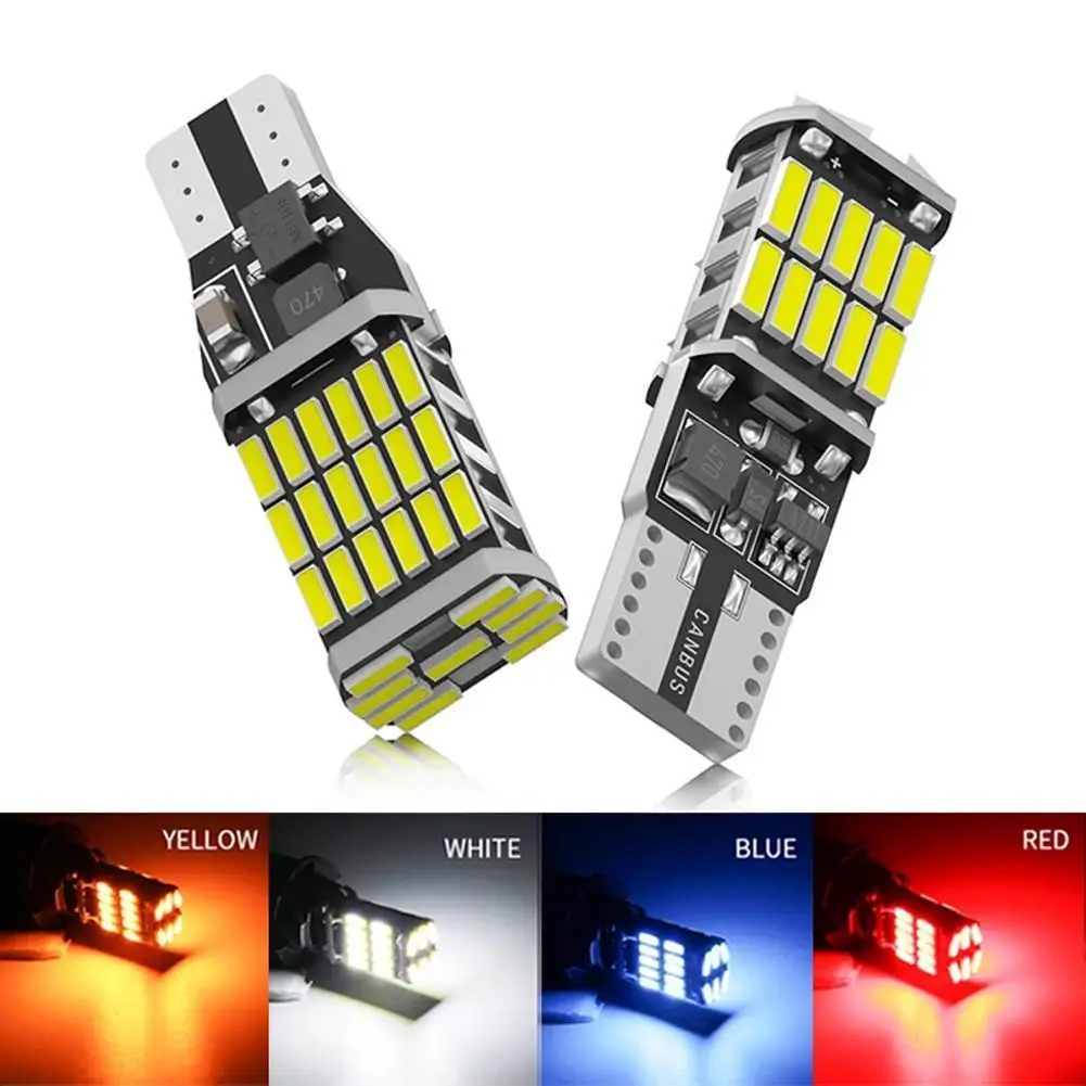 

2pc T10 W5W T15 W16W Car Led Lights Canbus No Error 4014SMD For Car Interior Accessories Lamp Tail Reverse Light 6000K White 12V