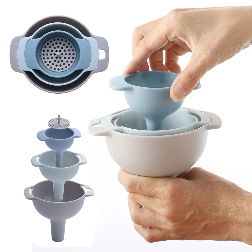 Маленький Средний Большой выбор жидкой пластиковой воронки передача