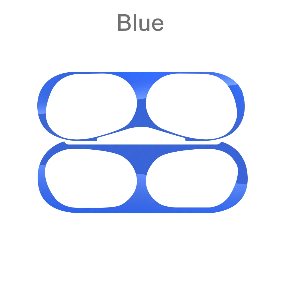 Airpods pro-blue Ультра тонкий защитный чехол металлическая пленка наклейка железная стружка золотое покрытие защита от пыли для AirPods/AirPod профессиональные наушники чехол - Цвет: Airpods pro-blue