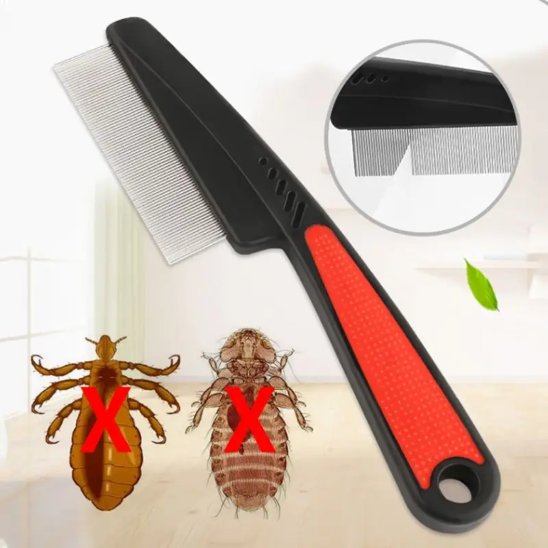 

Pet Grooming Comb Teeth Shedding Hair Flea Lice Removal Brush Dog Cat Supplies
