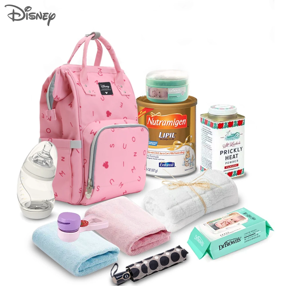 Рюкзак для подгузников disney, сумка для подгузников с изоляцией от USB, сумка для подгузников с Минни и Микки, большая емкость, сумка для путешествий, Оксфорд, для кормления ребенка, сумка для мам
