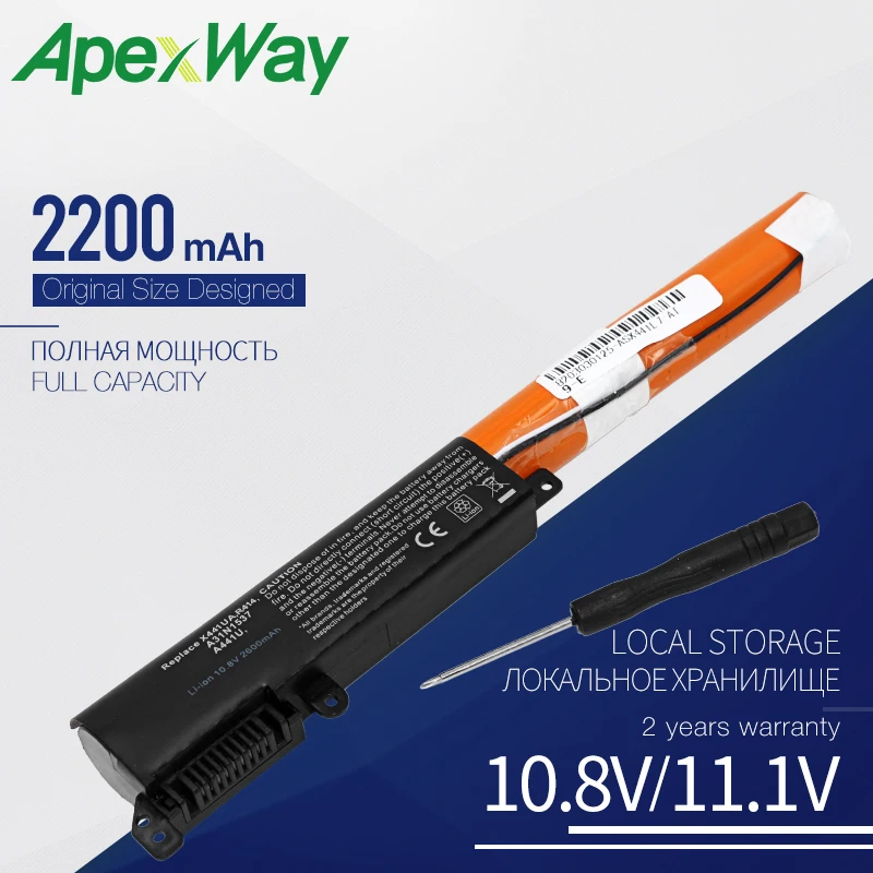 

Apexway 10.8V 2200 mAh A31N1537 Laptop Battery for Asus VivoBook Max X441 X441SA X441SC X441UA X441UV Series 0B110-00420300