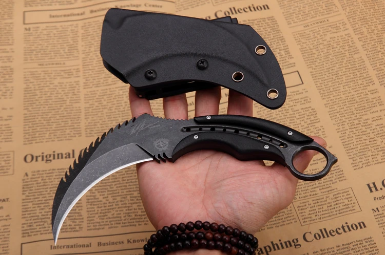 Фиксированный нож Karambit 9cr18mov лезвие сталь+ G10 Ручка Открытый Отдых тактические охотничьи ножи утилита выживания EDC ручной инструмент