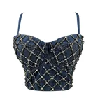 CIEMIILI новые женские сандалии с бусами модные вечерние топы 2021 сексуальное платье без рукавов на бретельках, регулируемый Жан кроп Топ