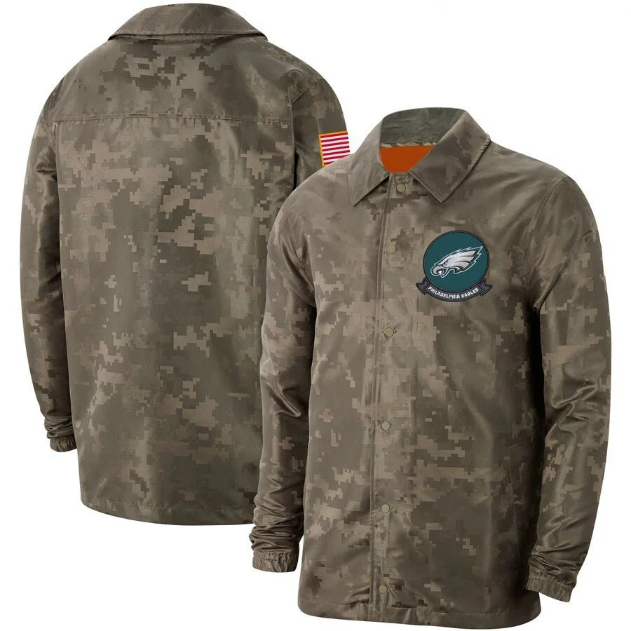 

Philadelphia Men's Camo Eagles Salute to Service Sideline Full Zip Lightweight Jacket