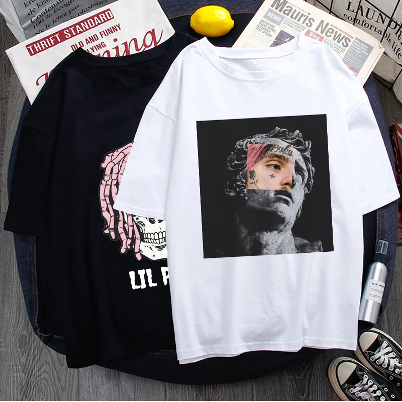Крутая футболка с рисунком Rip Lil Peep мужская унисекс Lil. Мужская в стиле хип-хоп