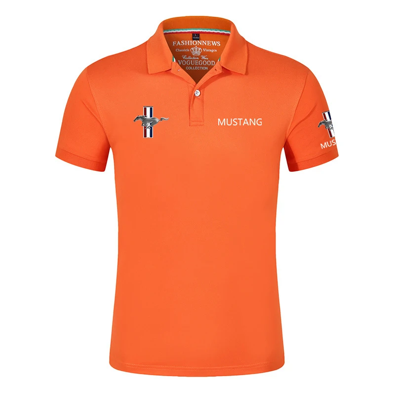 

2021 NEW Mustang Shirts Men Summer Short Sleeves T Shirt Brand Classic Male Cotton Casual Sport Customize Tops