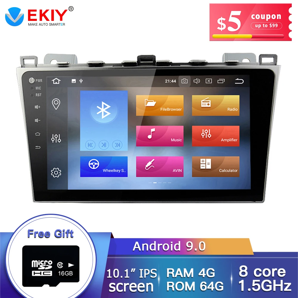 EKIY ips Android 9 0 4G + 32G Восьмиядерный 2din автомобильный Авторадио для Mazda 6 Ruiyi 2008-2012