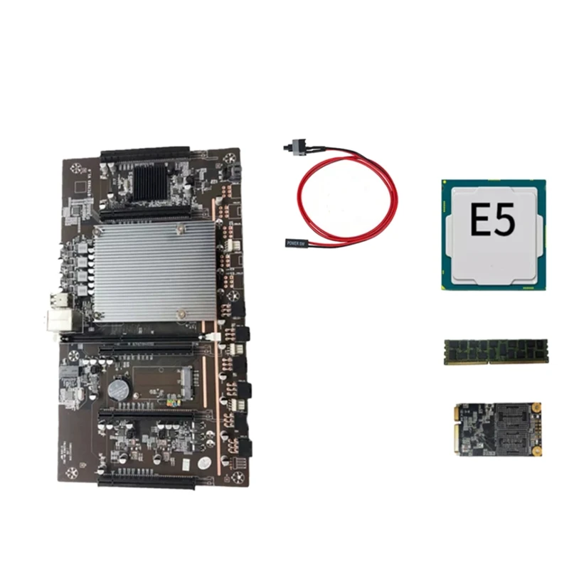 

X79-H61 LGA 2011 Mining Motherboard CPU Socket 5 PCIe PCI-E Express 3.0 X8 Slots DDR3 4G Memory Slot for Mining