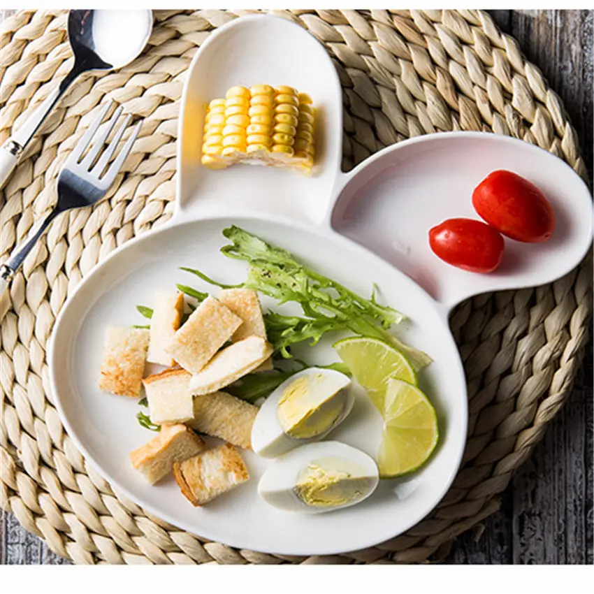 Милая миска из пшеницы в виде кролика детская посуда мультфильма пшеничной