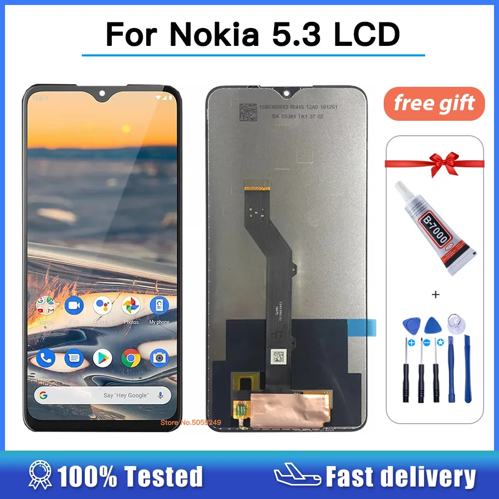 

6.55" ORIGINAL Display for Nokia 5.3 LCD Display Touch Screen Replacment TA-1234 TA-1227 TA-1229 TA-1223 for Nokia 5.3 display