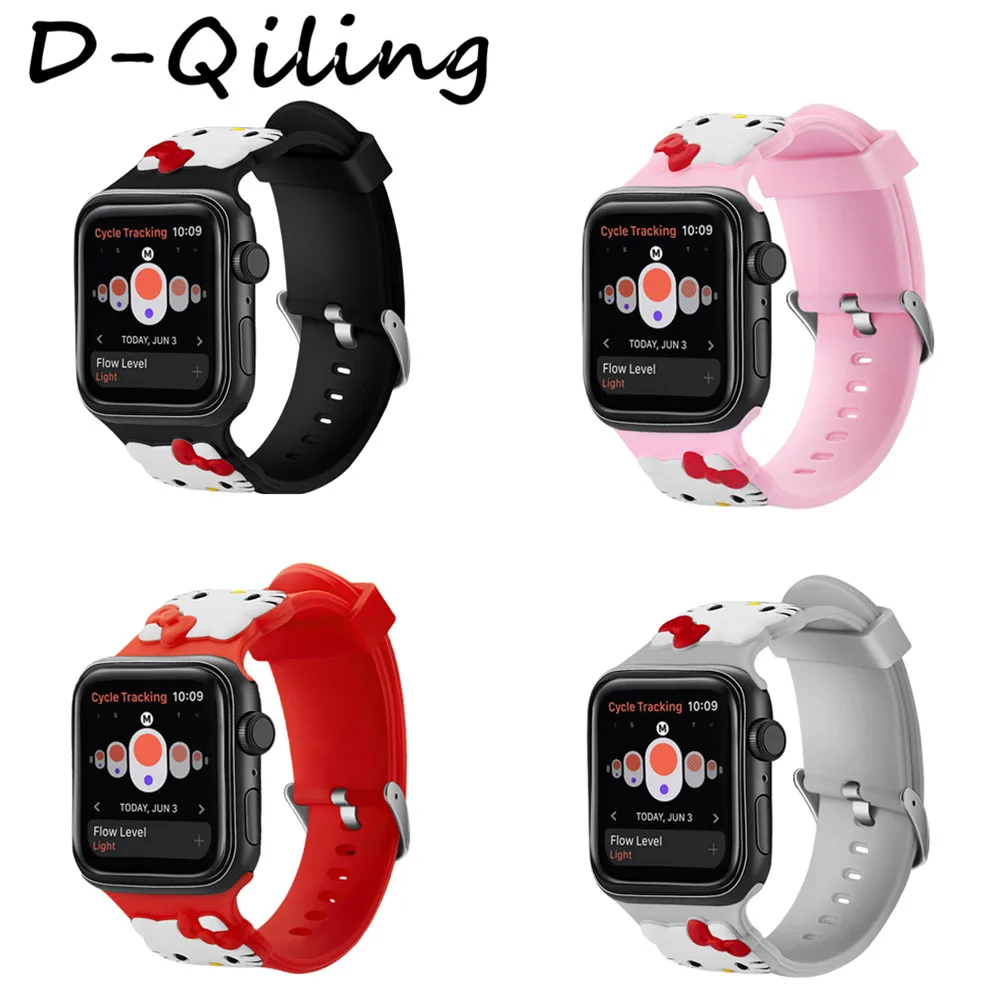 Мягкий силиконовый ремешок для Apple watch 5 4 3 2 1 полоса 44 мм 42 38 40 сменный Браслет
