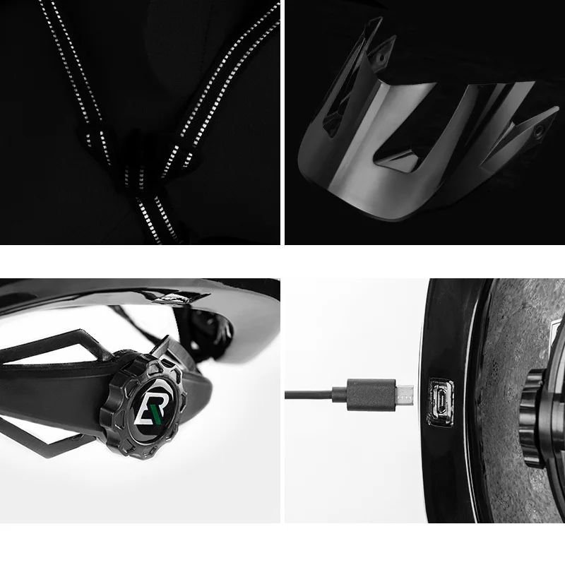 ROCKBROS Bike Headlamp Cycling Helmet Men Women Integrally-molded Bicycle Front Light Sports Safety MTB Cap | Спорт и развлечения