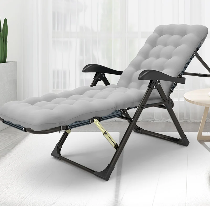 

Folding Chair Lunch Break Nap Bed Backrest Chair Lazy Couch Beach Home Leisure Portable Balcony Recliner Chair