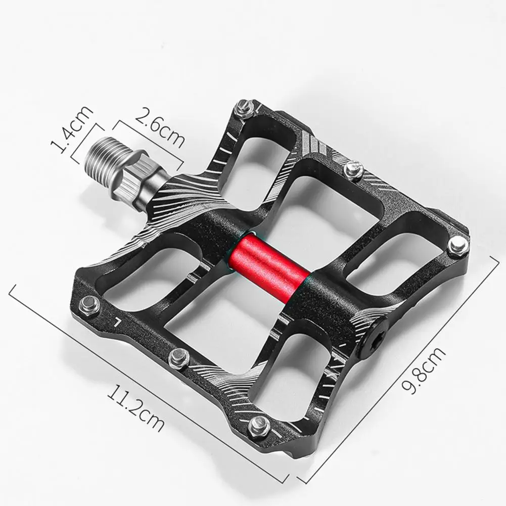

2Pcs Bicycle Pedals Lightweight Fine Workmanship Aluminum Alloy Cycling Riding Flat Ultralight Pedals for Outdoor