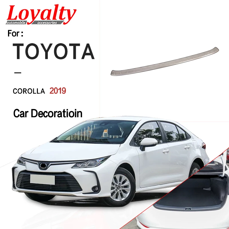 

Loyalty For Toyota Corolla 2019 Stainless Steel Car Inner Outer Rear Bumper Protector Plate Cover Trunk Door Sill Trim