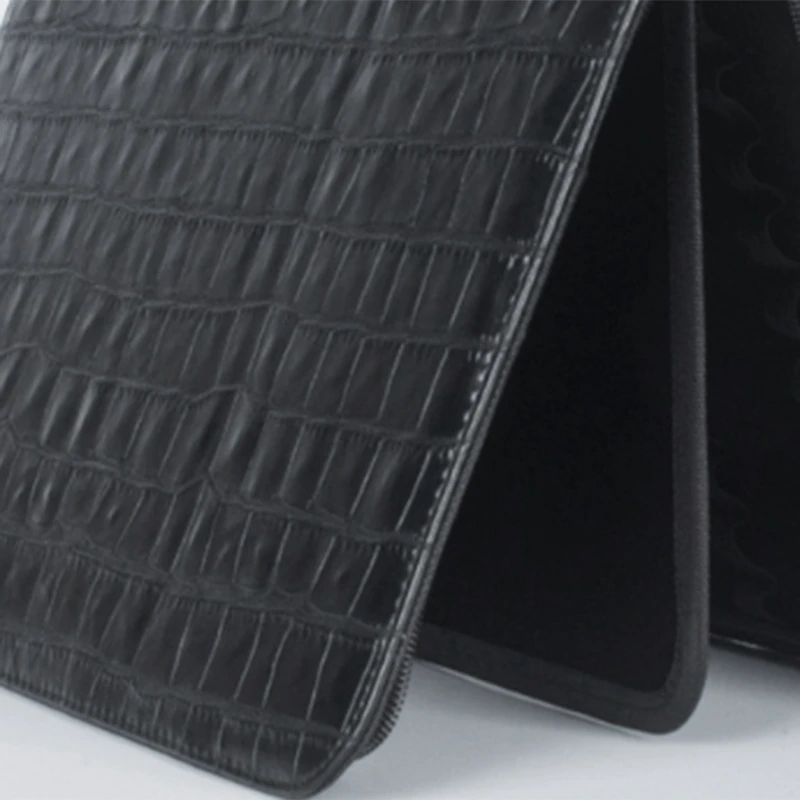 Большой емкости авторучка чехол из искусственной кожи черного цвета 48 отделений