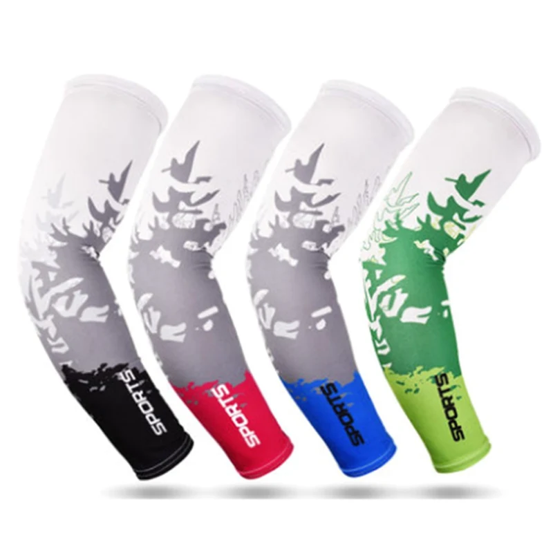

2021 2 PCS Arm Warmers Sleeves Cool Sport Cycling Running Bicycle UV Sun Protective Cuff Cover