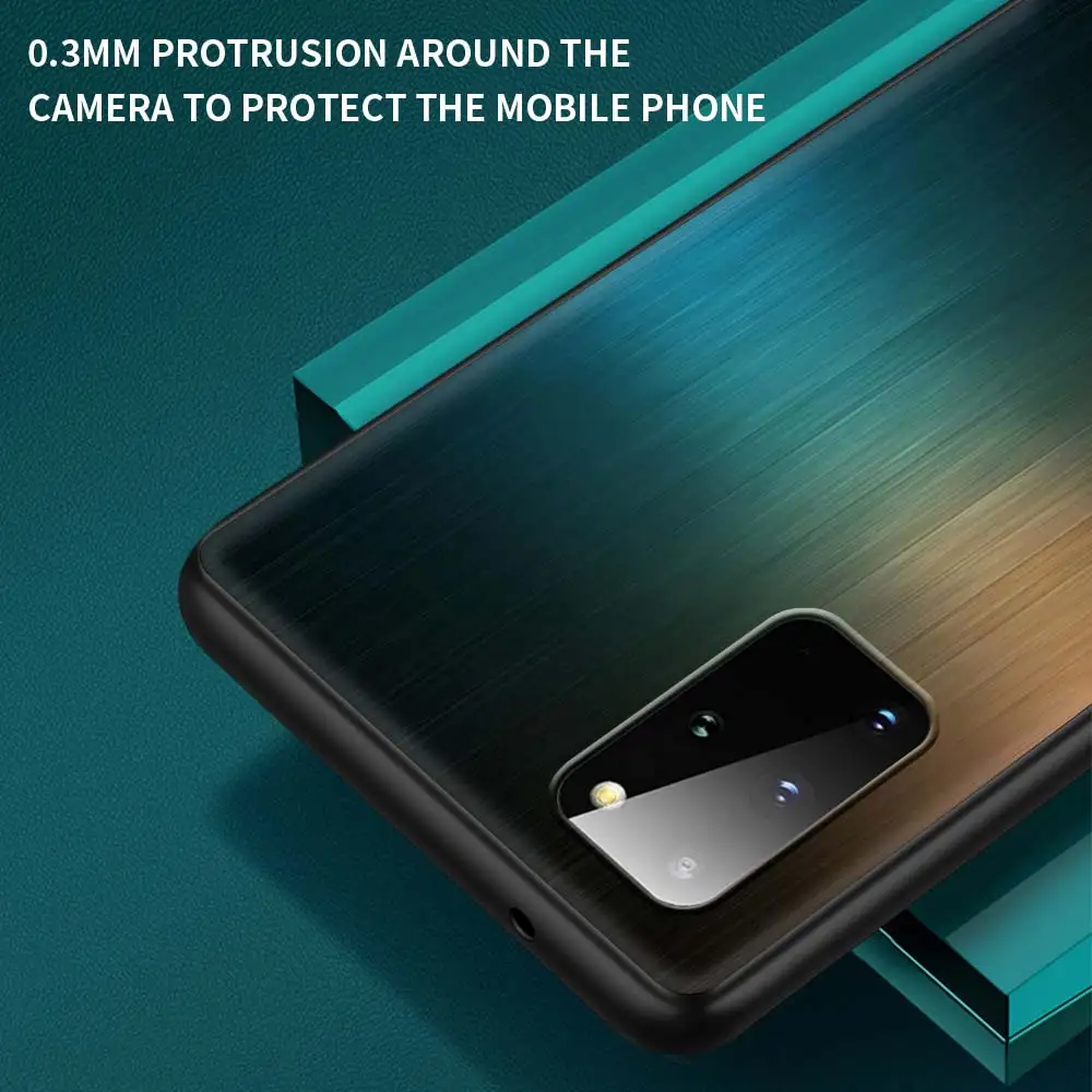 

Dark Brushed Metal Texture Cool Case For Samsung Galaxy S21 S20 FE S10 S9 Plus Note 20 Ultra 9 8 10 Lite Capa Black Shell Cover