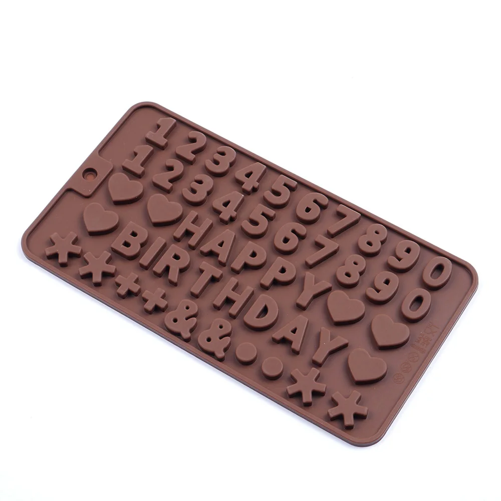 1 шт. инструменты для украшения тортов силиконовая форма шоколада буквы и цифры
