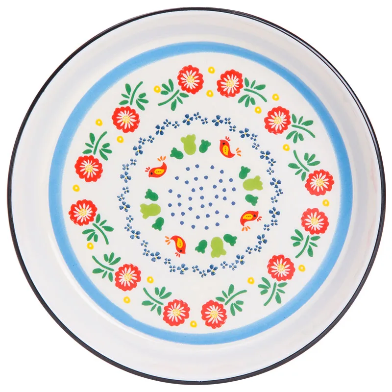 

Porcelain Tableware 4.3 Inches Creativity Round Seasoning Dish Household Products Chinese National Style Dessert Plate