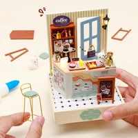 new tiny house diy miniature dollhouse kit roombox wooden doll house furniture home decor christmas gifts toys for children casa