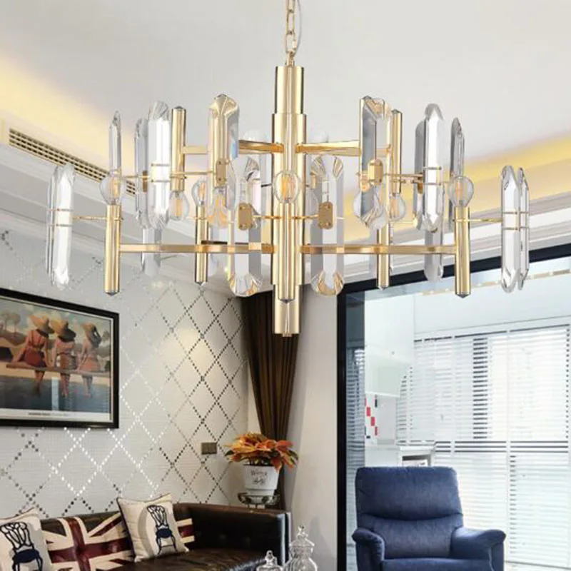 Современная светодиодсветодиодный хрустальная люстра освещение для гостиной