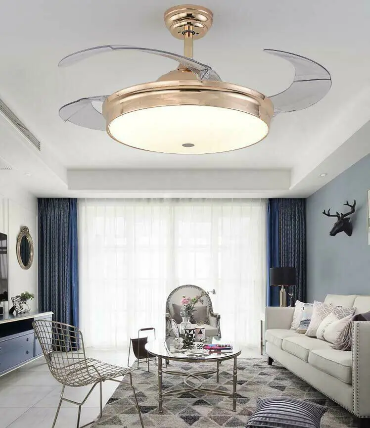 42 &quotсовременный светодиодный потолочный вентилятор люстра с дистанционным