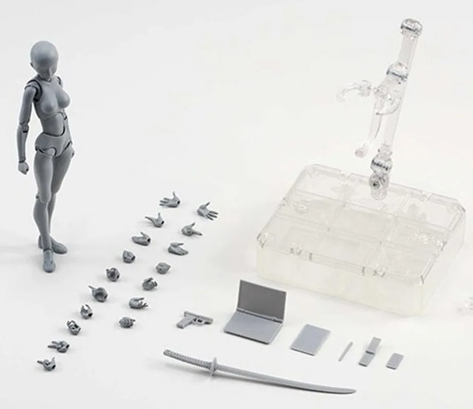 Коробки мульти шарнирные подвижные фигурки тело Кун/тело Чан серый/оранжевый