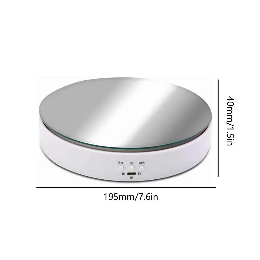 

3 Speeds Electric Rotating Display Stand 360 Degree Turntable Jewelry Holder Battery For Photography Video Shooting Prop